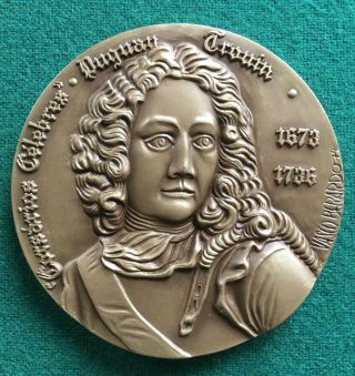 Antique And Rare Bronze Medal Of Duguay Trouin,  Made By Vasco Berardo In 1974
