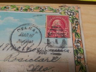 George Washington 2 Cent Red Stamp On Post Card Booklet From Palm Beach Florida