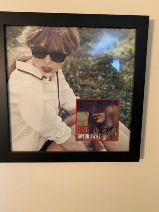 Taylor Swift Signed And Framed “red” Photo