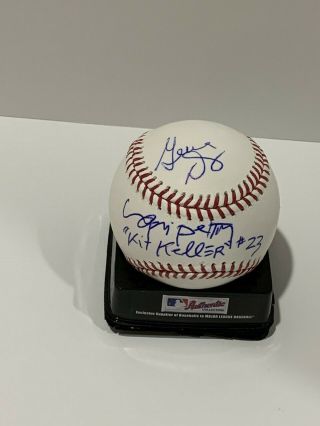 Geena Davis Lori Petty Signed Baseball A League Of Their Own Kit Dottie Jsa