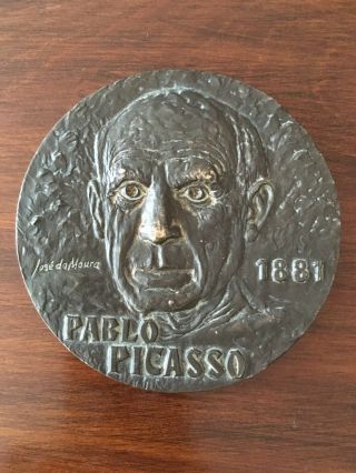 Antique And Rare Bronze Medal Of Famous Painter Pablo Picasso