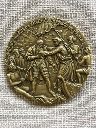 Antique And Rare Bronze Medal Made By Cabral Antunes,  1972