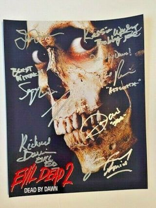 Evil Dead Ii Photo Signed By The Cast Bruce Campbell As Ash Sam Raimi Horror