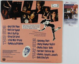 Stray Cats JSA Fully Signed Autograph Record Vinyl Brian Setzer Lee Slim Jim 3