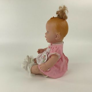 1994 Gerber Baby Doll Toy Biz Pink Gingham Shirt Socks Diaper Fixed Blue Eyes 3
