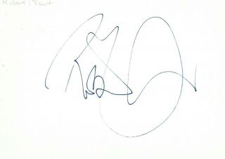 Robert Plant " Led Zeppelin " Signed 4x6 Inch White Card Autographs
