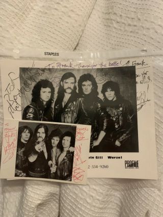 Motorhead Lemmy Kilmister Signed Autographed Photos Authentic Rock Memorabilia