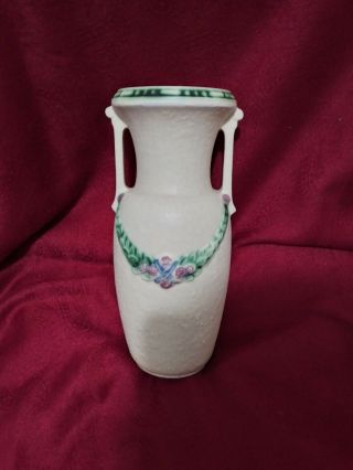 Roseville La Rose Vase 9 1/2 " Tall Ivory 1924 - 40