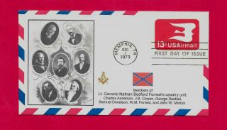 Uc47 Fdc Confederate Hero Lt General Nathan Bedford Forrest & Staff Masonic