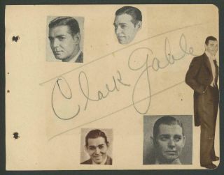 Clark Gable (1901 - 1960) Signed Album Page | " Gone With The Wind " - Psa/dna Auto
