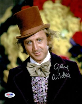 Gene Wilder Willy Wonka Signed Autographed 8x10 Photo Psa Certified