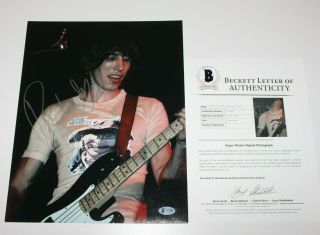 Pink Floyd Roger Waters Signed Young 11x14 Photo Beckett Bass The Wall Album
