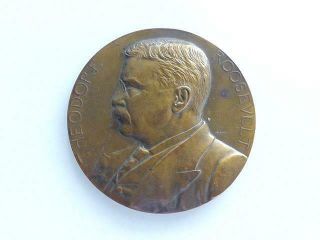 1905 Official Theodore Roosevelt 2nd Inauguration Inaugural Bronze Medal Barber