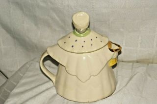 Pristine Shawnee Granny Ann Tea Pot Purple Apron Near Perfect 3