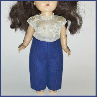 Vintage Vogue Ginny Jumpsuit Tagged Blue & White For 7.  5 " Doll