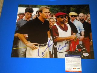 Kevin Costner Cheech Marin " Tin Cup " Signed 11x14 Photo Psa/dna