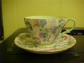 Vintage Shelley Summer Glory Chintz Henley Shape Cup & Saucer