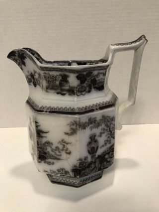 Antique Ironstone Mulberry Pitcher W.  Adams & Sons 1850’s 3