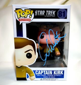 Signed William Shatner Funko Tv Pop Star Trek Captain Kirk 81 Beckett Bas
