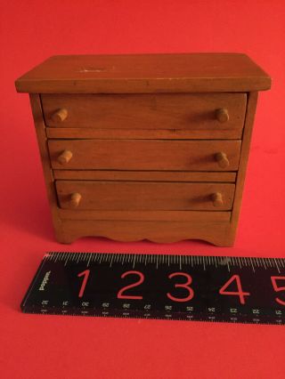 Antique/vintage Doll/doll House Wood Chest Of Drawers Hand Made
