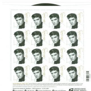 2015 Elvis Presley Sheet Of 16 Forever Us Postage Stamps Scott 5009