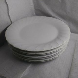 Set Of 8 Vintage Sheffield Bone White 10 1/4 " Dinner Plates Porcelain Japan