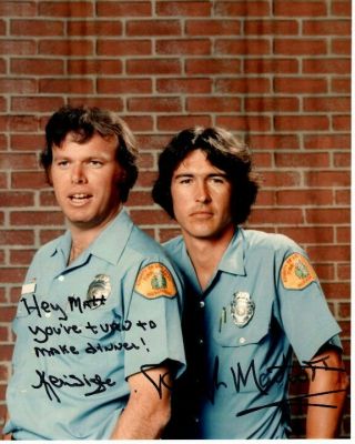 Randolph Mantooth & Kevin Tighe Autographed Emergency Photograph - To Matt