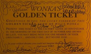 Willy Wonka All Kids Signed Golden Ticket Slabbed PSA 84062672 2