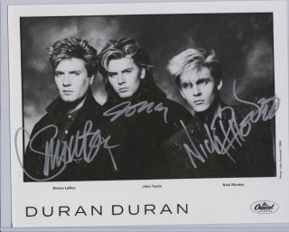 Duran Duran Autograph Signed Photo