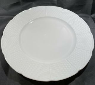 Ceralene Osier Dinner Plate,  10 1/2 " White Basketweave Multiple