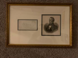 Autographed Signed Henry Clay Kentucky Framed Matted Rr