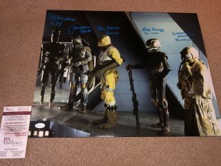 Star Wars Empire Strikes Back Bounty Hunters By Five Signed 16x20 Jsa Witnessed