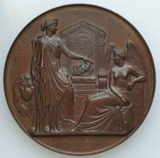 1856 Belgium Leopold I 25th Anniv.  Of Inauguration Bronze Medal By Wiener