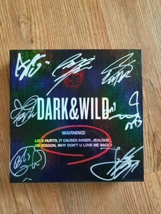 Bts Bangtan Boys Promo Dark & Wild Danger Album Autographed Hand Signed