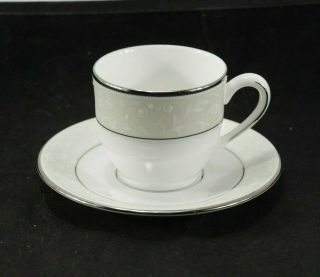 Lenox Opal Innocence Demitasse Cup & Saucer Set Of 2 Made Usa Vintage