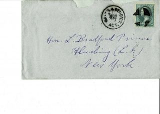 Steamboat Rpo - C1878 Unlisted Balto & Bendct Agt,  3c Bn 184 Cover To York