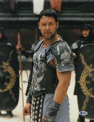 Russell Crowe Signed Autographed Gladiator Maximus 11x14 Photo Bas Beckett 3