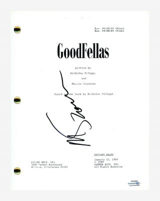 Martin Scorsese Signed Autographed Goodfellas Movie Script Screenplay Acoa