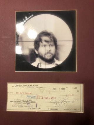 George Romero Signed Dawn Of The Dead Check