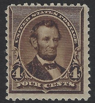 Us Stamps - Scott 222 - 4c Dark Brown Lincoln - Mog Hh  (h - 620)