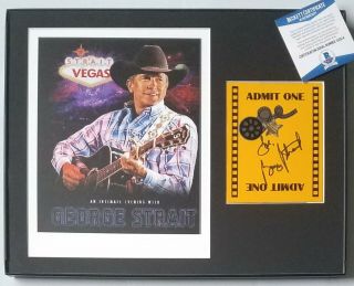 George Strait Signed Photo Beckett Bas Bgs Autographed Country Music Singer
