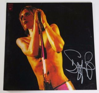 Iggy Pop Iggy & The Stooges Signed Autograph " Raw Power " Album Lp