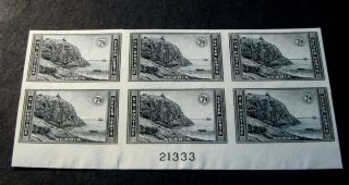 Us Plate Blocks Stamp Scott 762 Great Head,  Acadia Park 1935 Mnh L220