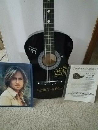 Keith Urban Autograph Signed Full - Size Guitar Pick Guard On Guitar/coa With Pic