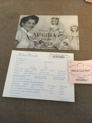 Vintage Madame Alexander Glinda The Good Witch 10” Box & Stand 75 Anniv 2