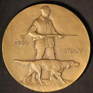 1930 Society Of Medalists No.  1 Hunter By Laura Fraser Bronze Medal 73mm