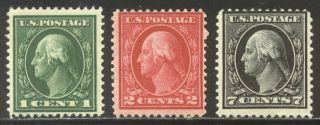 U.  S.  405 - 7 Nh - 1c - 7c Washington ($181)
