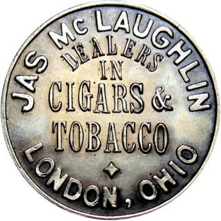 1875? London Ohio Non - Contemporary Civil War Good For Token Cigar Silver