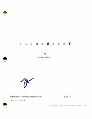 Jonny Lee Miller Signed Autograph - Elementary Pilot Script - Lucy Liu,  Sherlock