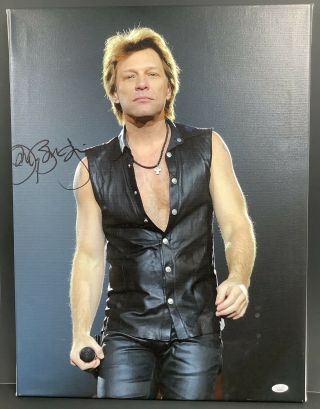 Jon Bon Jovi Signed Photo Canvas 18x24 Autograph Singer Songwriter Grammy Jsa